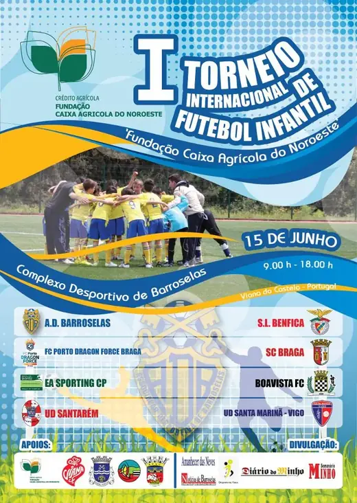 Cartaz do I Torneio Internacional de Futebol Infantil