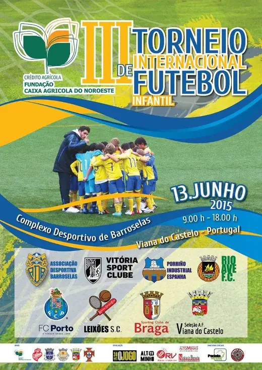 Cartaz do III Torneio Internacional de Futebol Infantil