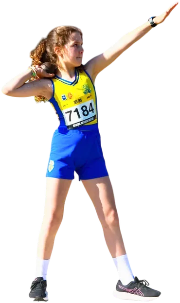 Atleta de atletismo da ADB no lançamento